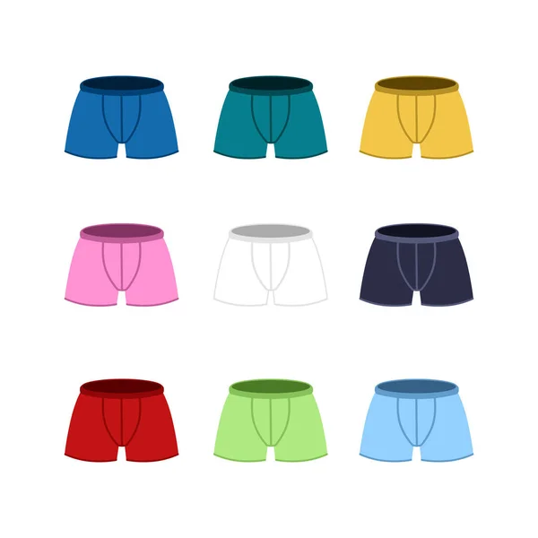 Briefs briefs men set. different colors. vector — Stock Vector