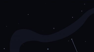 animasyon uzay aracı Pioneer 11 uzayda uçuyor. 2d hareket