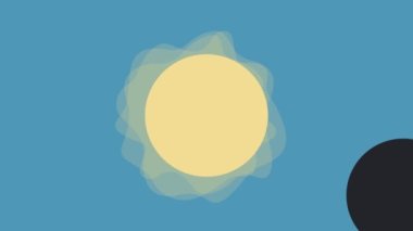 Animasyon halkalı güneş tutulması. 4k hareketi 2d