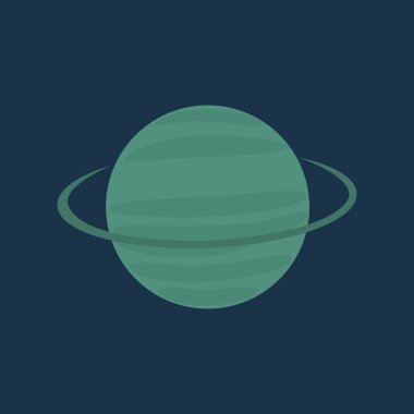 Uranüs gezegeni minimum düzlükte. vektör