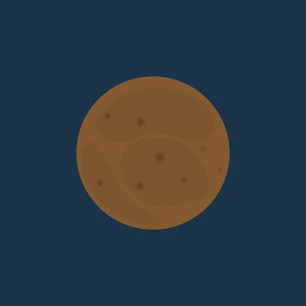 Planet mercury in minimalistic flat style. vector — Stock Vector