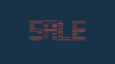 Satış sözcüğünün animasyonu. kırmızı hareket 2d