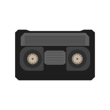 Bir video kayıt cihazı için eski bir video kaset. vektör