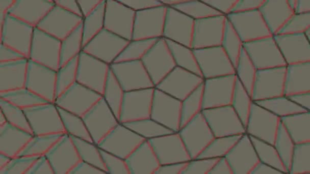 Animation pattern mosaic penrose. 2d motion — Stock video