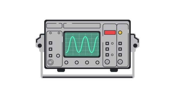Animation device oscilloscope 10 seconds. motion 2d — Wideo stockowe