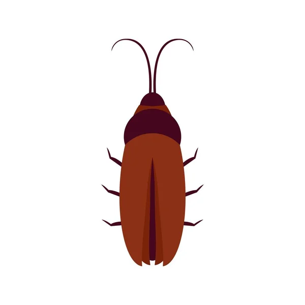 Cockroach brown in flat style. isolated 2d vector — 图库矢量图片