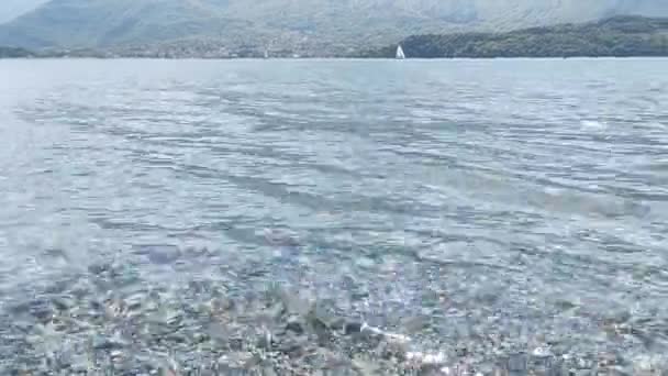 Olas Superficie Del Lago Como — Vídeo de stock