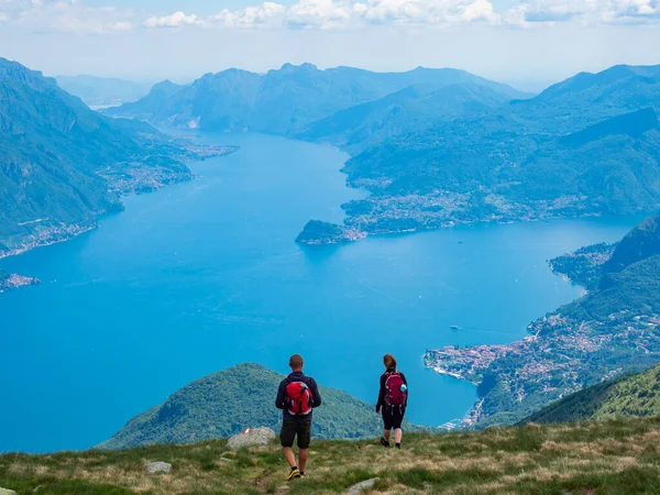 Scena Trekkkingowa Jeziorze Como Alpsolympus Digital Camera — Zdjęcie stockowe