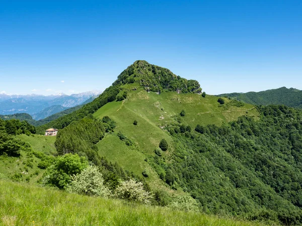 Vista Montanha Sasso Gordona Nos Alpes Italianos — Fotografia de Stock