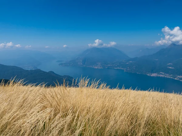 Krajobraz Jeziora Como Alpe Giumello — Zdjęcie stockowe