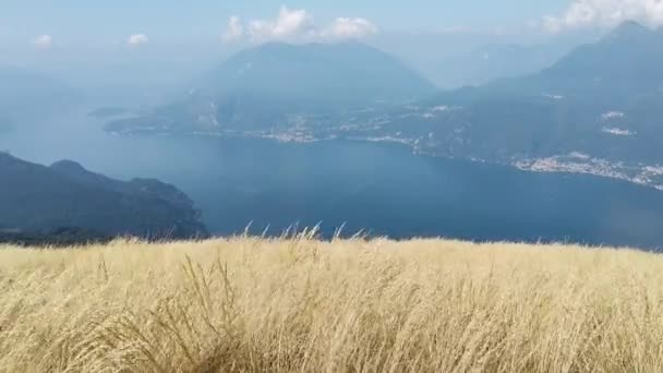 Paisagem Lago Como Dia Ventoso — Vídeo de Stock