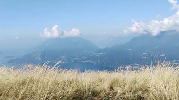 Paisagem Lago Como Dia Ventoso — Vídeo de Stock