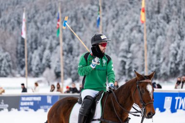 St. Moritz - 25 Ocak 2026: Snow Polo Dünya Kupası St.Moritz 2026 finallerinde oyun hareketleri ve ödül töreni