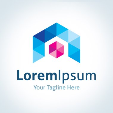 Alternatif gerçeklik güçlü ilerleme yukarı ok mavi logo simge