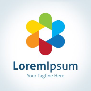 renkli çeşitlilik Sosyal çiçek daire bağı ortaklık vektör logo simge