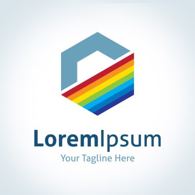 doğanın en eşsiz gökkuşağı fenomen vektör logo simge kurmak için güzel yapılmıştır gücü metal çerçeve