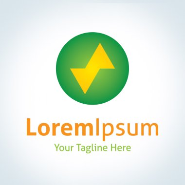 yukarı veya aşağı yeşil daire düğme cıvata vektör logo simge