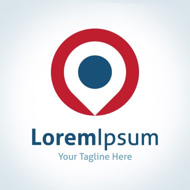 hedef konum logo pozisyon vektör simgesi yerleştir