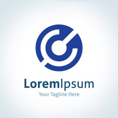 Join mavi bağlantı güç c vektörel logo simge üzerinde