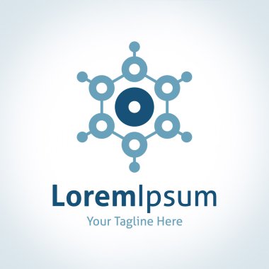 teknoloji soyut fütüristik nokta devre entegre vektör logo simge