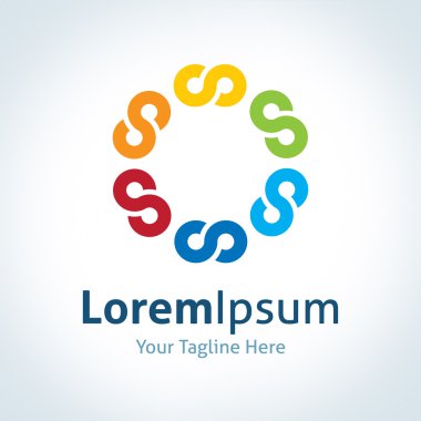 renkli çeşitlilik doğanın gücü zincir vektör logo simge
