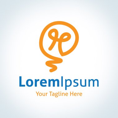 sarı ampul kroki devrimci bir fikir vektör logo simge