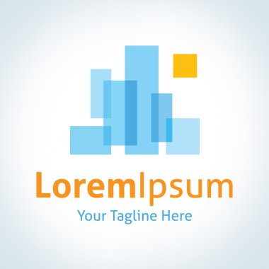 soyut city view peyzaj vektör logo simge