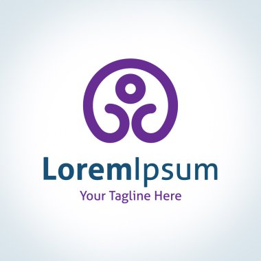 mutlu bir çocuk, kendi dünya vektör logo simge
