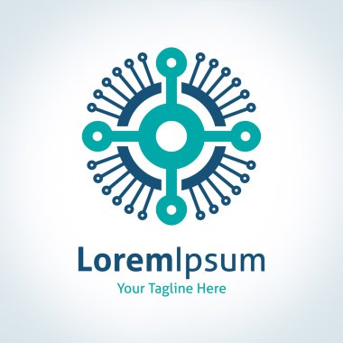 gelecekte gün teknoloji devre iş başlangıç vektör logo simge köprü entegre