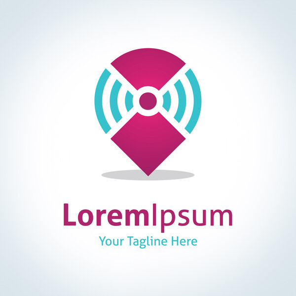 Рекламный баннер с указателем местоположения пин-пойнта
