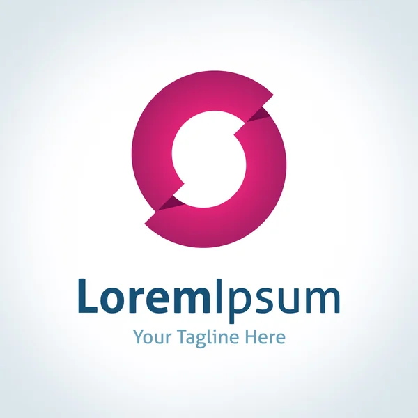 Guru yenilik fütüristik soyut kırık daire vektör logo simge