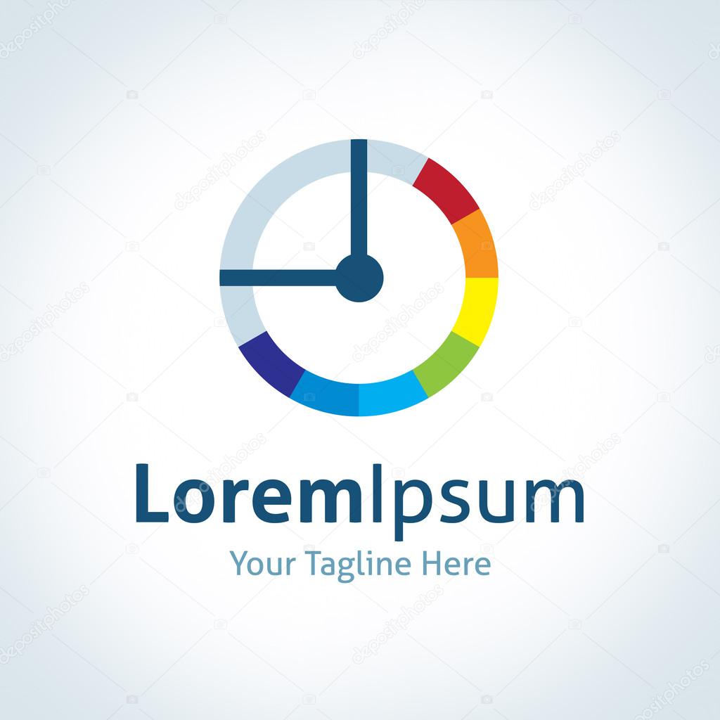 Time for success is now vector logo icon