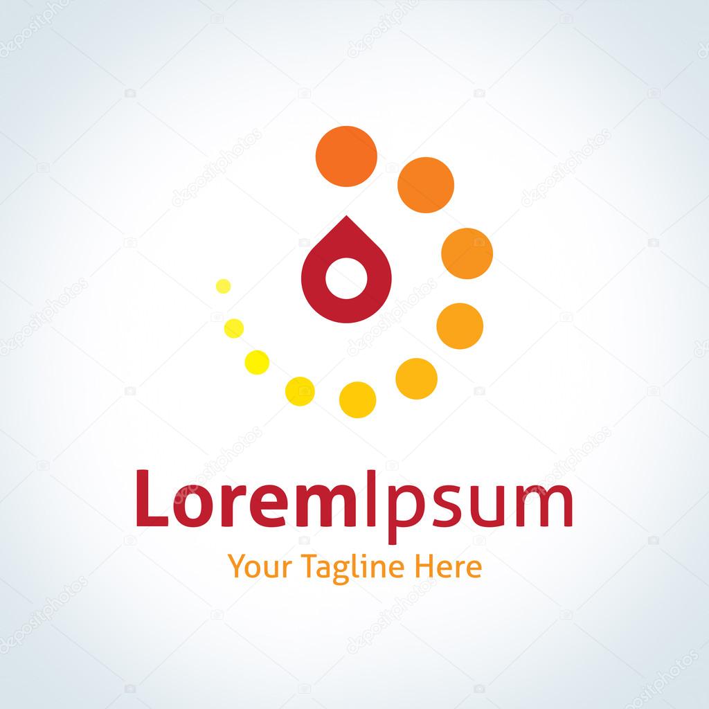 Loading for greatness vector logo icon pointing at circle goal