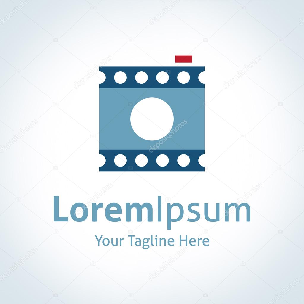 Photo perfect capture film vector logo icon
