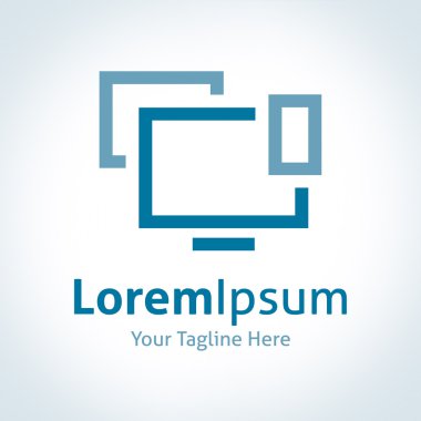her yerde teknoloji sistem destek vektör logo simge