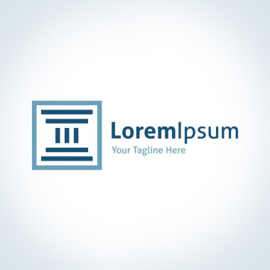 Senin gücünü Yunan sütun temel vektör logo simge göster