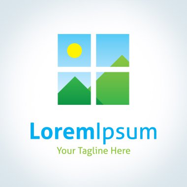 bir fırsat güzel doğa manzara vektör logo simge