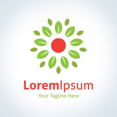 Yeşil koruma çiçek Eko enerji vektör logo simge