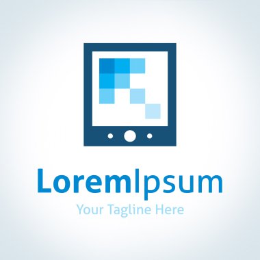 tablet oku boost up uygulama şekli vektör logo simge