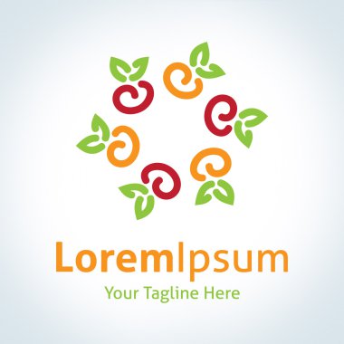 sağlıklı alışkanlığını yeşil doğa deneyim vektör logo simge