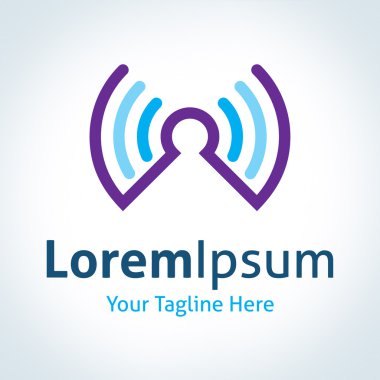 konuşan adam sesi salınım dalga vektör logo simge