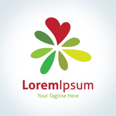 doğa aşk renk splash vektör logo simge