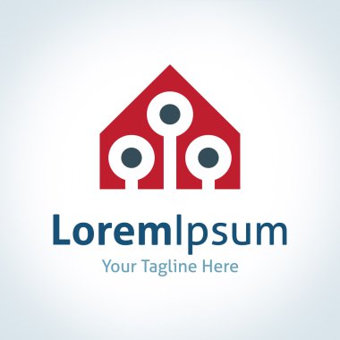 ev entegre teknoloji sistemi vektör logo simge