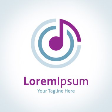 Dünya vektör logo simge bağlanırken müzik