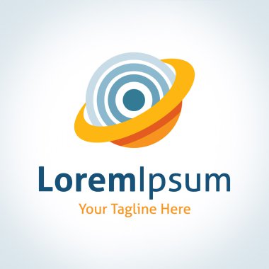Dünya bağlantı gelecek modern çağın teknoloji vektör logo simge