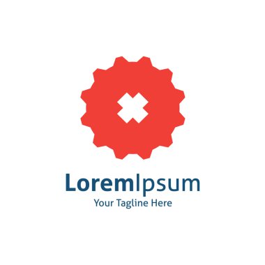 Kırmızı haddeleme çark dişli başarı hedefi yardım logo logo simge vektör