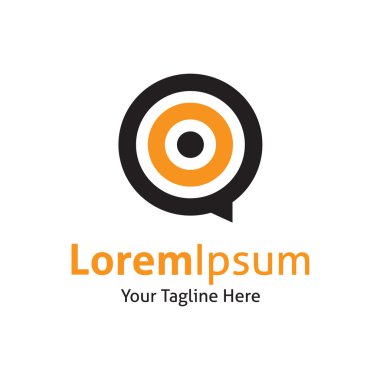 Hedef Merkezi soru konuşmak sohbet kabarcık vektör logo simge