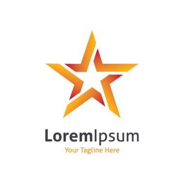 süper yıldız sarı şekli kene inşaat vektör logo simge