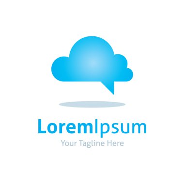 sunucu akıllı bulut sistem kabarcık sohbet vektör logo simge