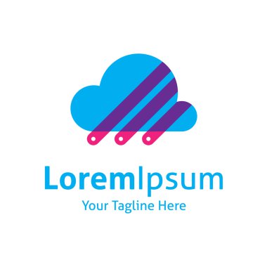 bulut telefon teknik fütüristik vektör logo simge